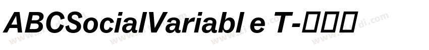 ABCSocialVariabl e T字体转换